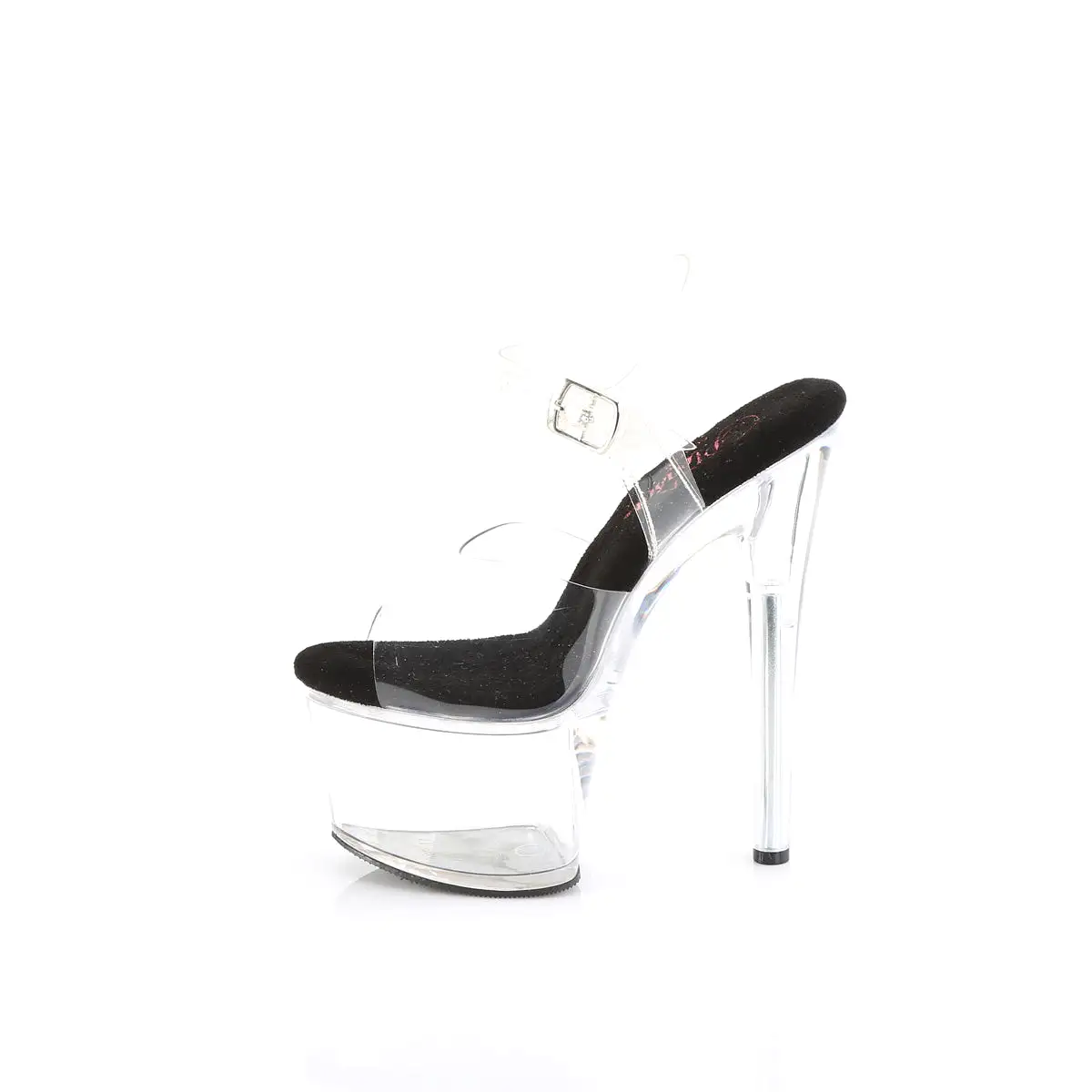 7 Inch Heel PASSION-708 Clear Black Clear