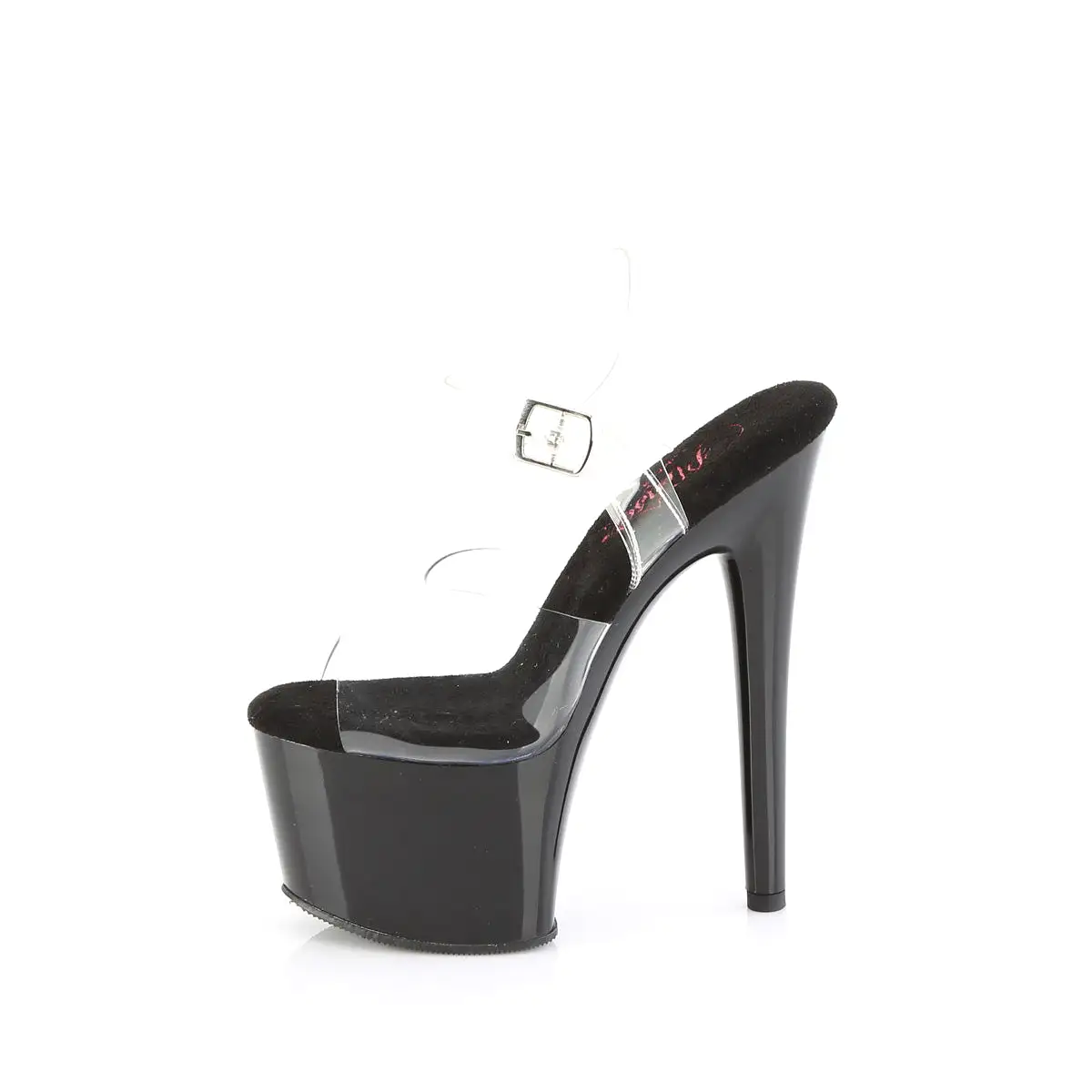 7 Inch Heel PASSION-708 Clear Black