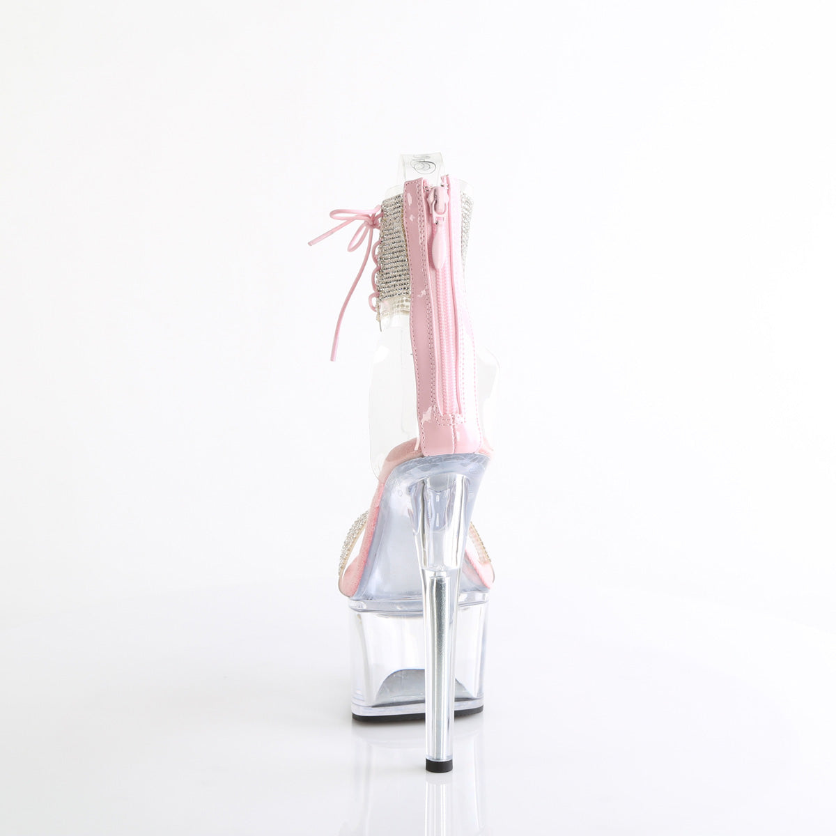 7 Inch Heel PASSION-727RS Clear Baby Pink Clear