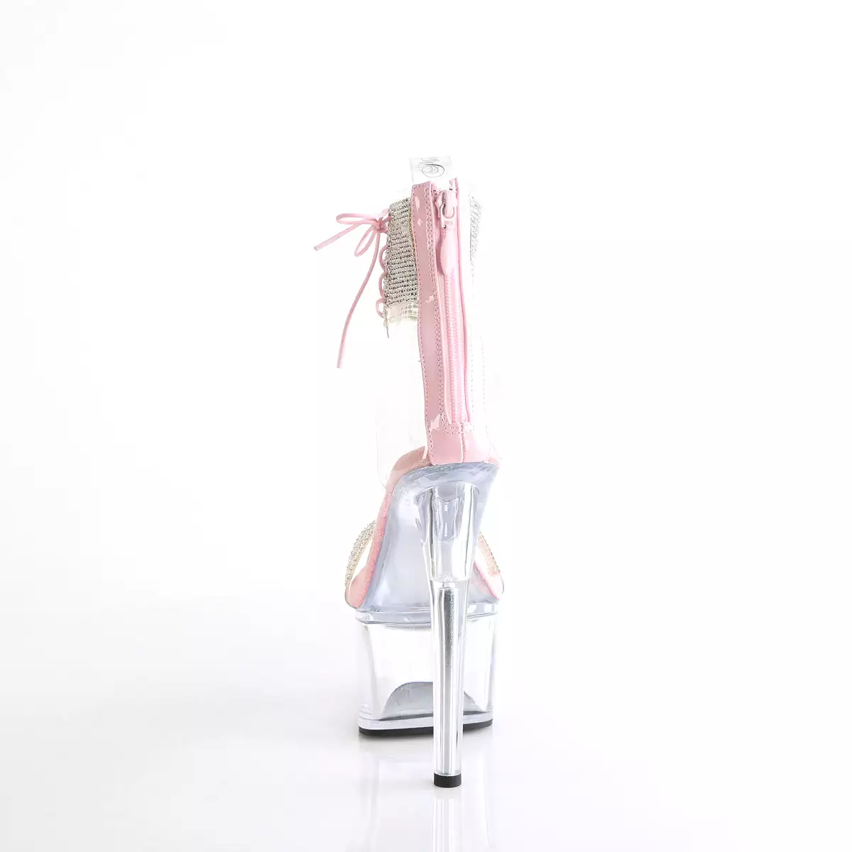 7 Inch Heel PASSION-727RS Clear Baby Pink Clear