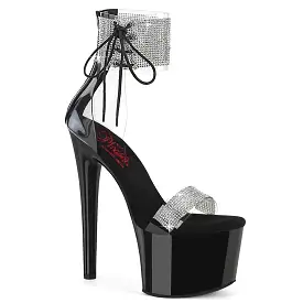 7 Inch Heel PASSION-727RS Clear Black