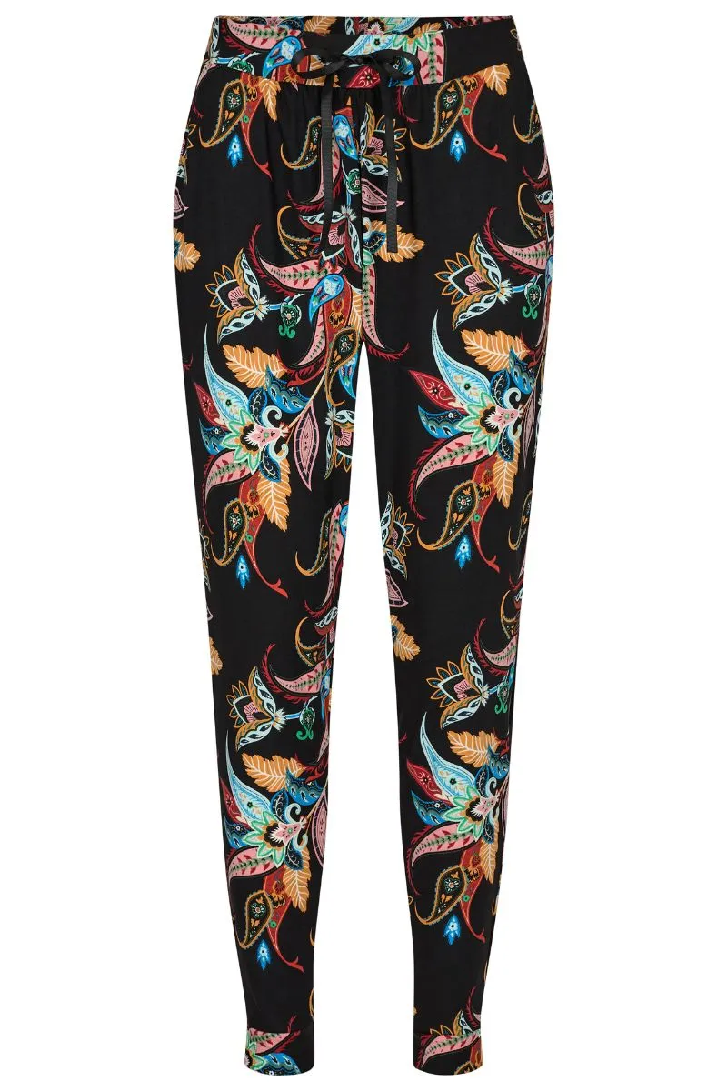 Alma Pants | Black Multicolor Paisley | Bukser fra Liberté