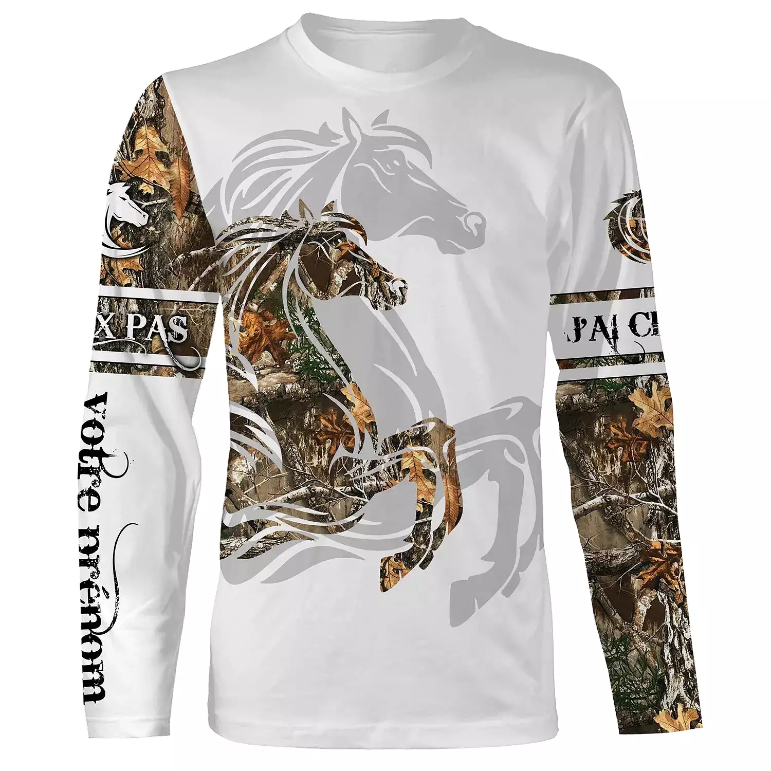 Amoureux des Chevaux, Tatouage, Camouflage, 3D All-Over Imprimé Shirt Personnalisé, Cadeau Chevaux Passion - CTS14052212