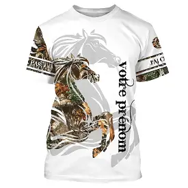 Amoureux des Chevaux, Tatouage, Camouflage, 3D All-Over Imprimé Shirt Personnalisé, Cadeau Chevaux Passion - CTS14052212