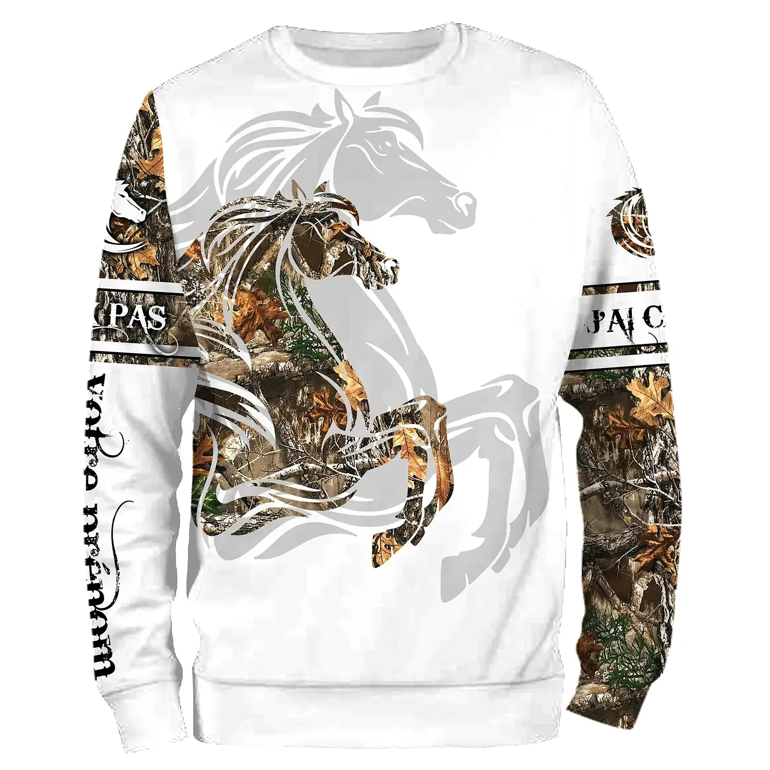 Amoureux des Chevaux, Tatouage, Camouflage, 3D All-Over Imprimé Shirt Personnalisé, Cadeau Chevaux Passion - CTS14052212