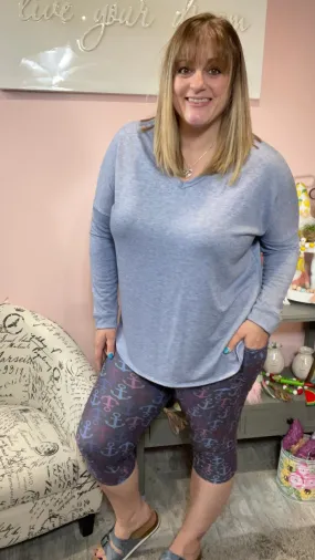 Anchor Capri Legging with Pockets