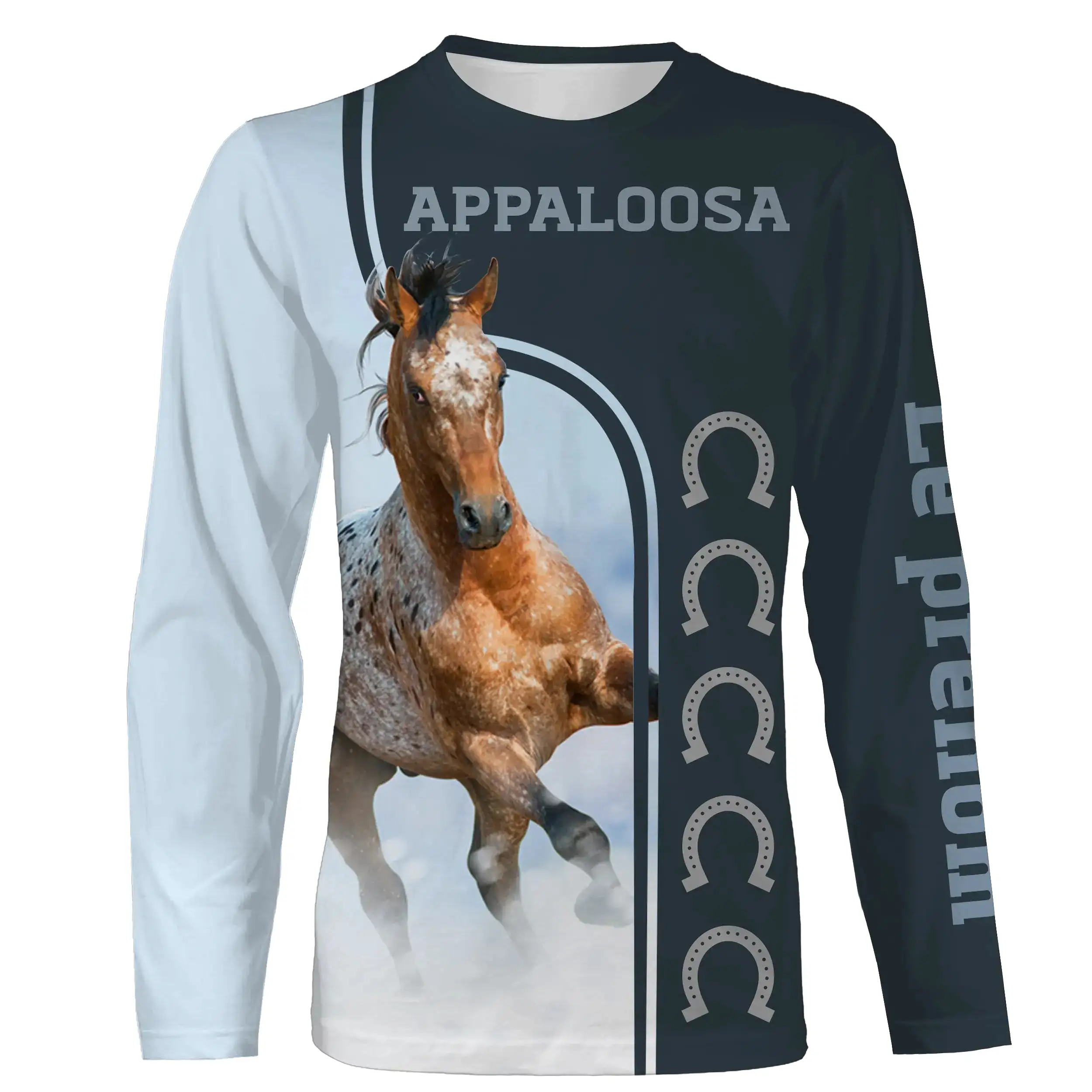 Appaloosa Cheval, Race de Chevaux de Selle Etats-Unis, Amoureux des Chevaux, Chevaux Passion, 3D All-Over Tee Shirt Personnalisé