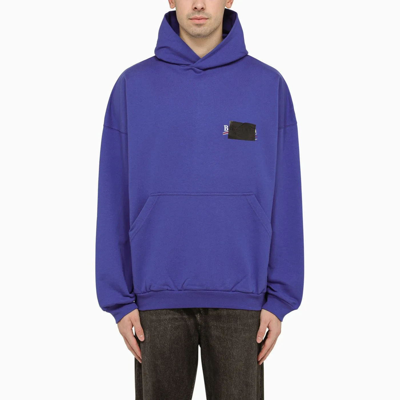 Balenciaga Sweat-shirt Political Campaign bleu indigo