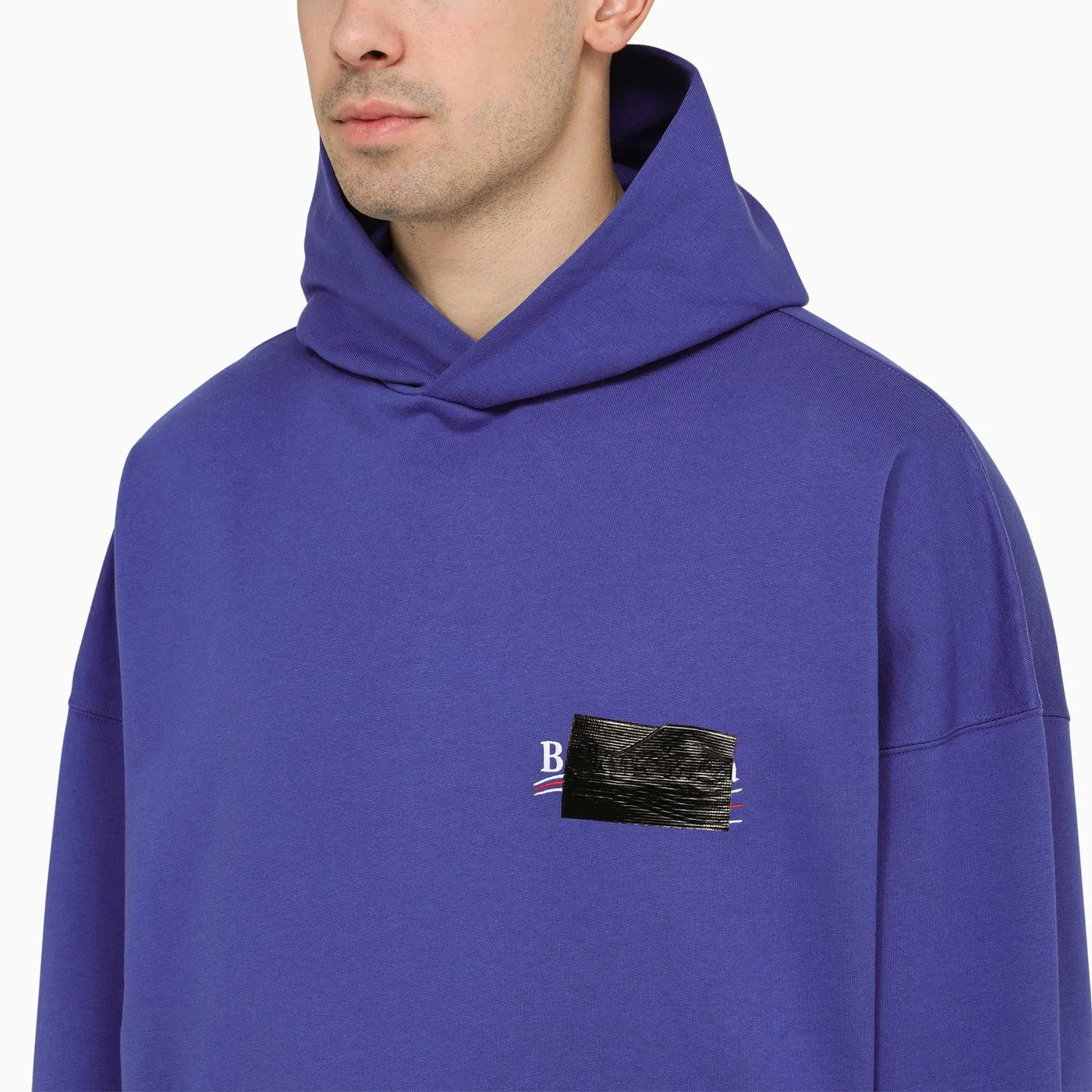 Balenciaga Sweat-shirt Political Campaign bleu indigo