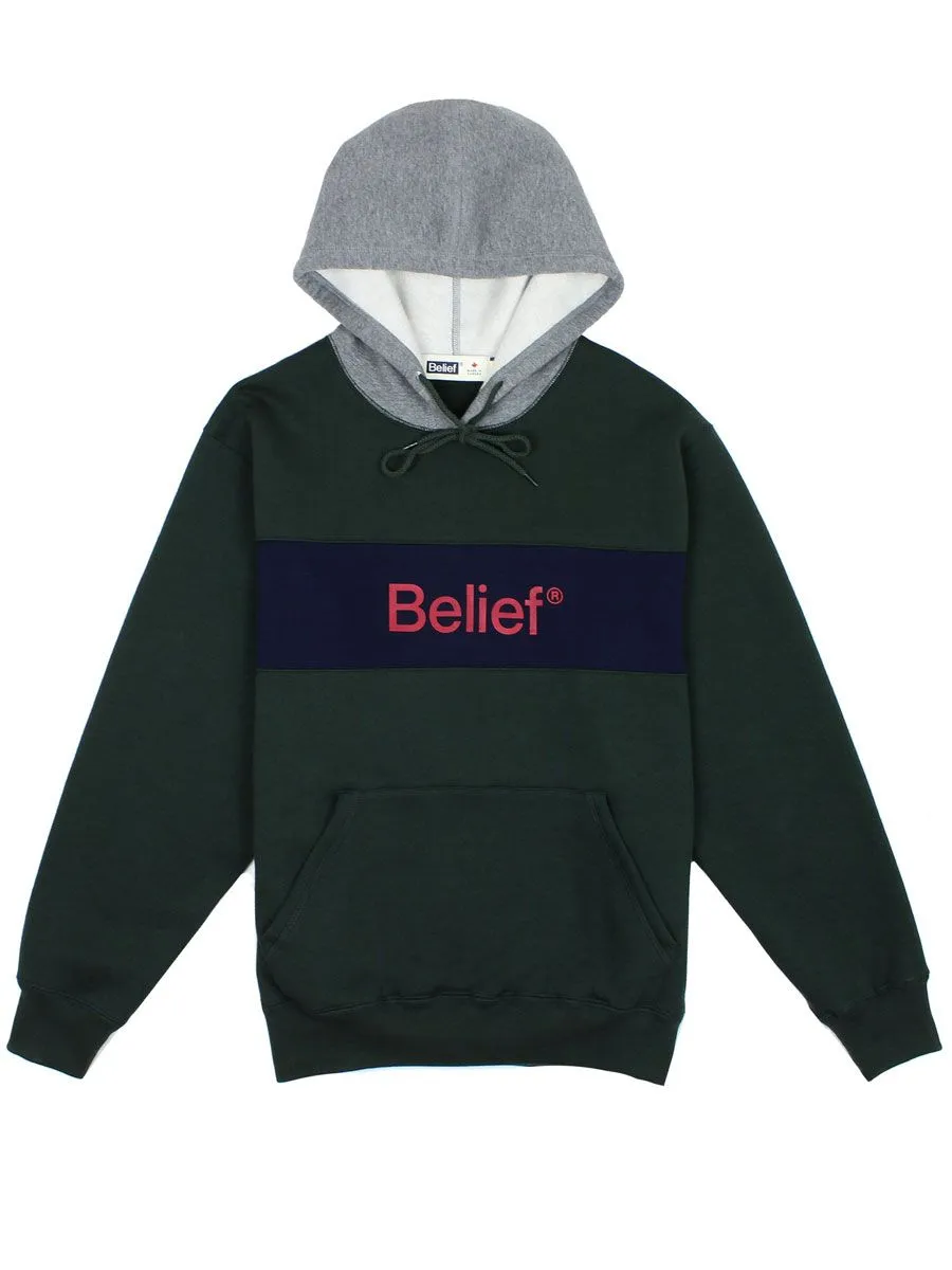 Belief Academic Premium Pullover Hoody - Park Green