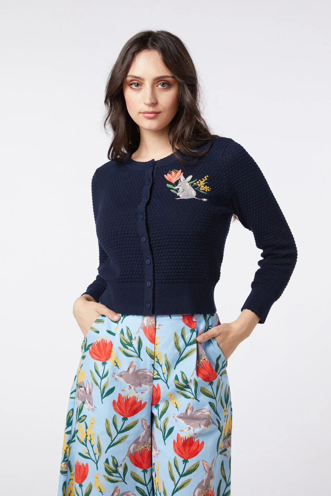 Bilby Embroidered Cardi