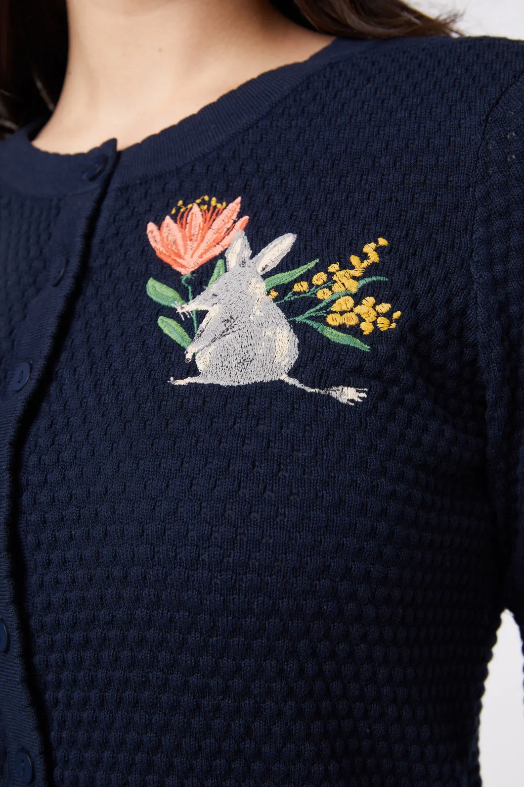 Bilby Embroidered Cardi