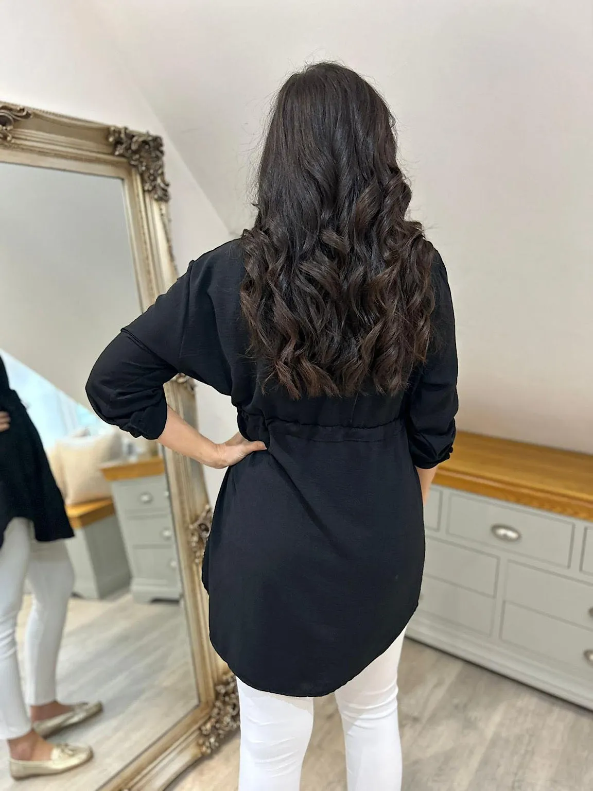 Black Tie Waist Tunic Rosie