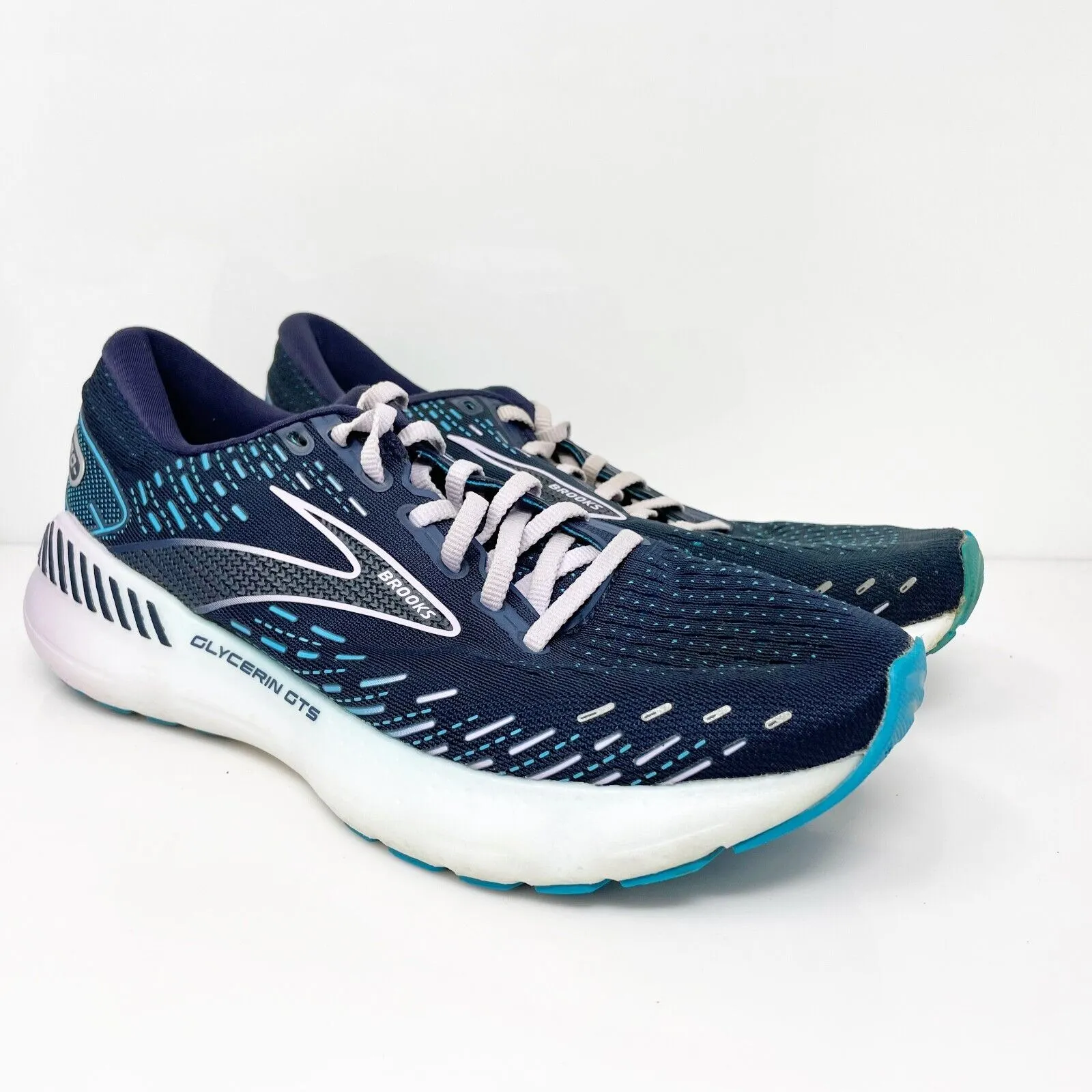 Brooks Womens Glycerin GTS 20 1203701B499 Blue Running Shoes Sneakers Size 10 B