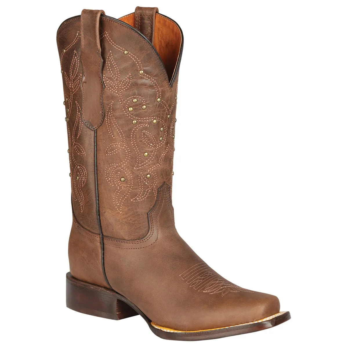 Brown Cowgirl Boots Square Toe