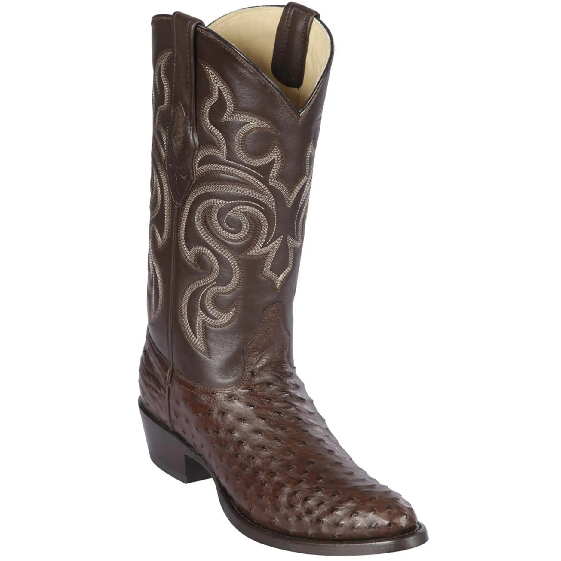 Brown Ostrich Boots