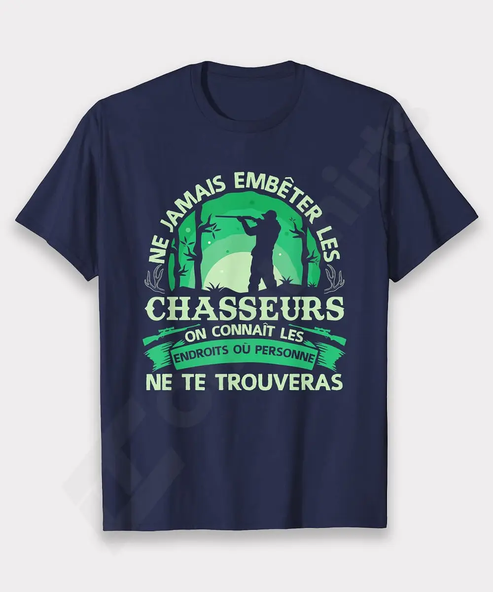 Cadeau Originale Chasseur, Chasse Sanglier T-shirt, Ne Jamais Embêter les Chasseurs, Cadeau Humour Chasseur - CTS21032202