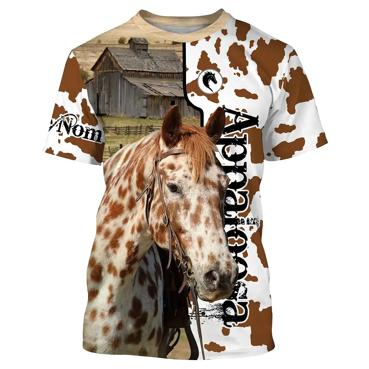 Cheval Appaloosa, Chevaux de Selle, Amoureux des Chevaux, Chevaux Passion, 3D All-Over Tee Shirt - CTS09052230