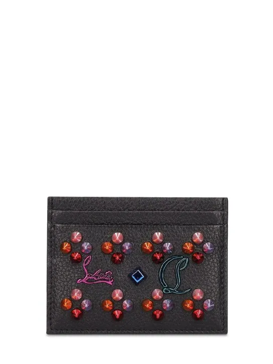 Christian Louboutin   W Kios embellished leather card holder 