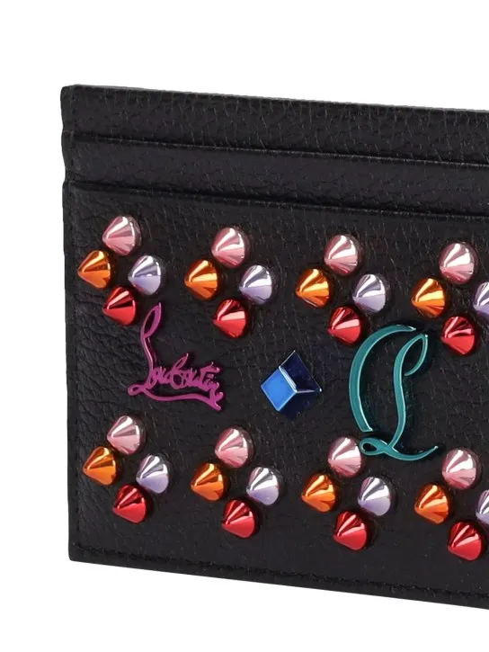 Christian Louboutin   W Kios embellished leather card holder 