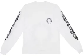 Chrome Hearts Floral Cross Horseshoe White Sweat Shirt