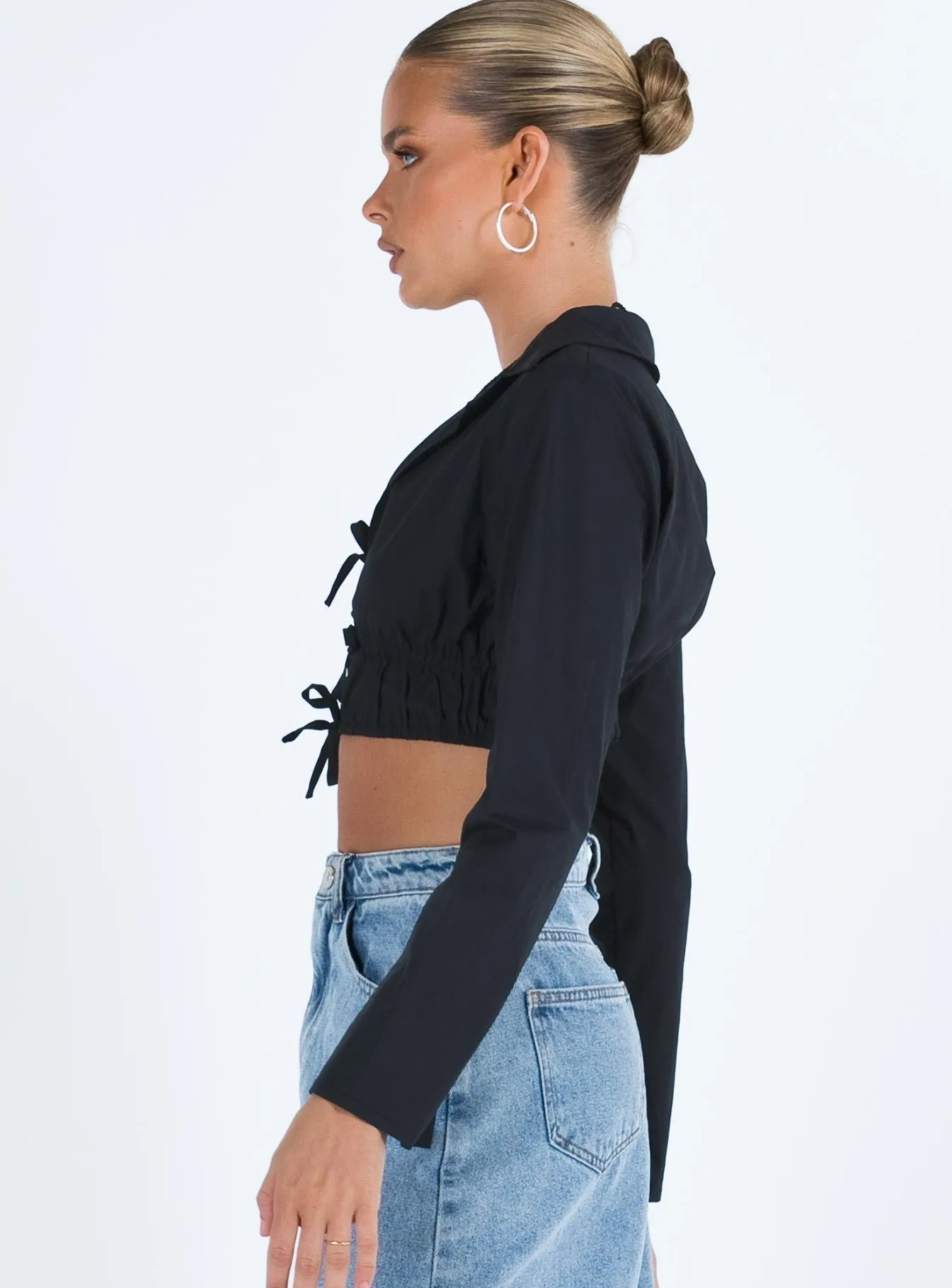 Corio Long Sleeve Top Black