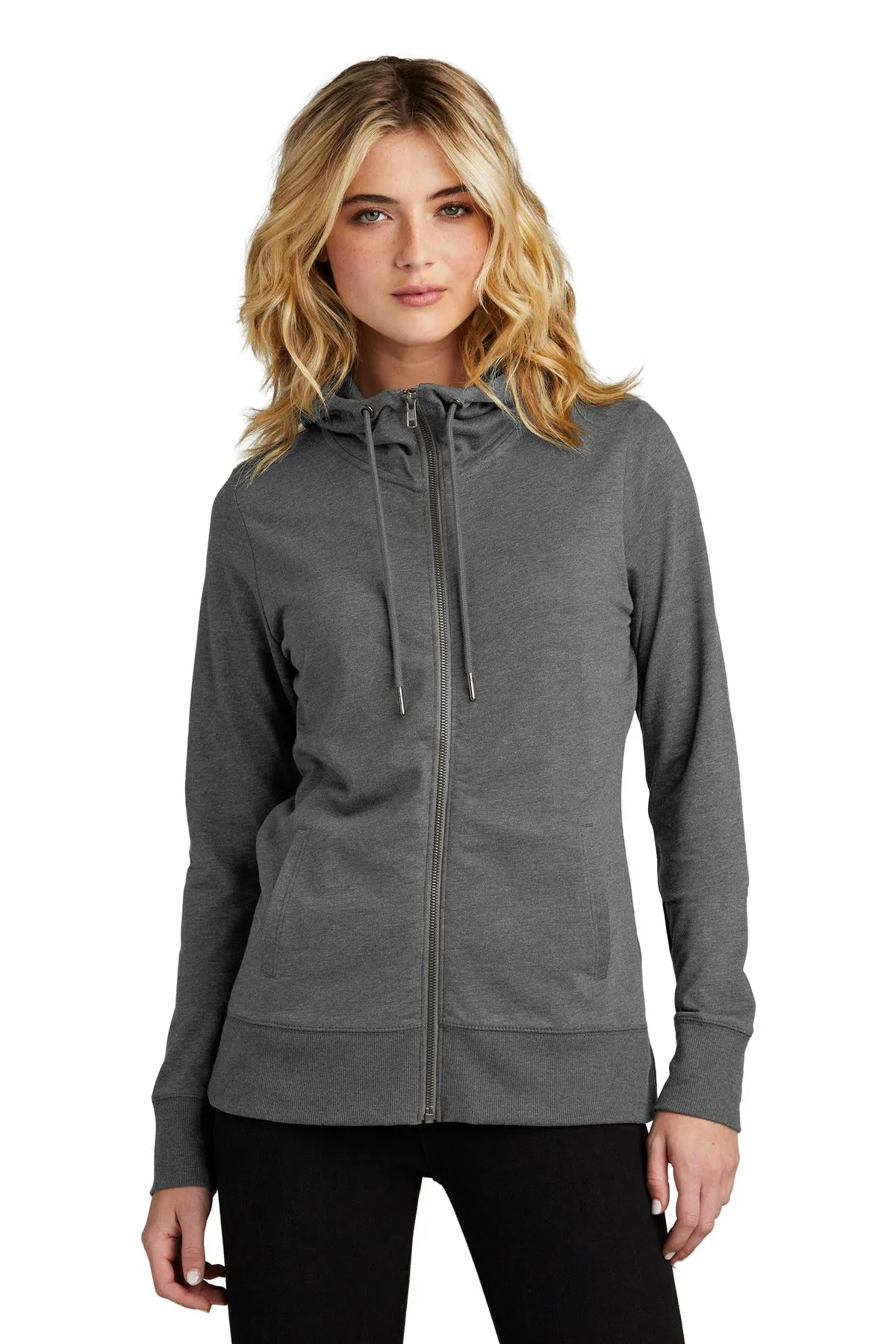 Custom Embroidered - District Women's Featherweight French Terry Full-Zip Hoodie DT673