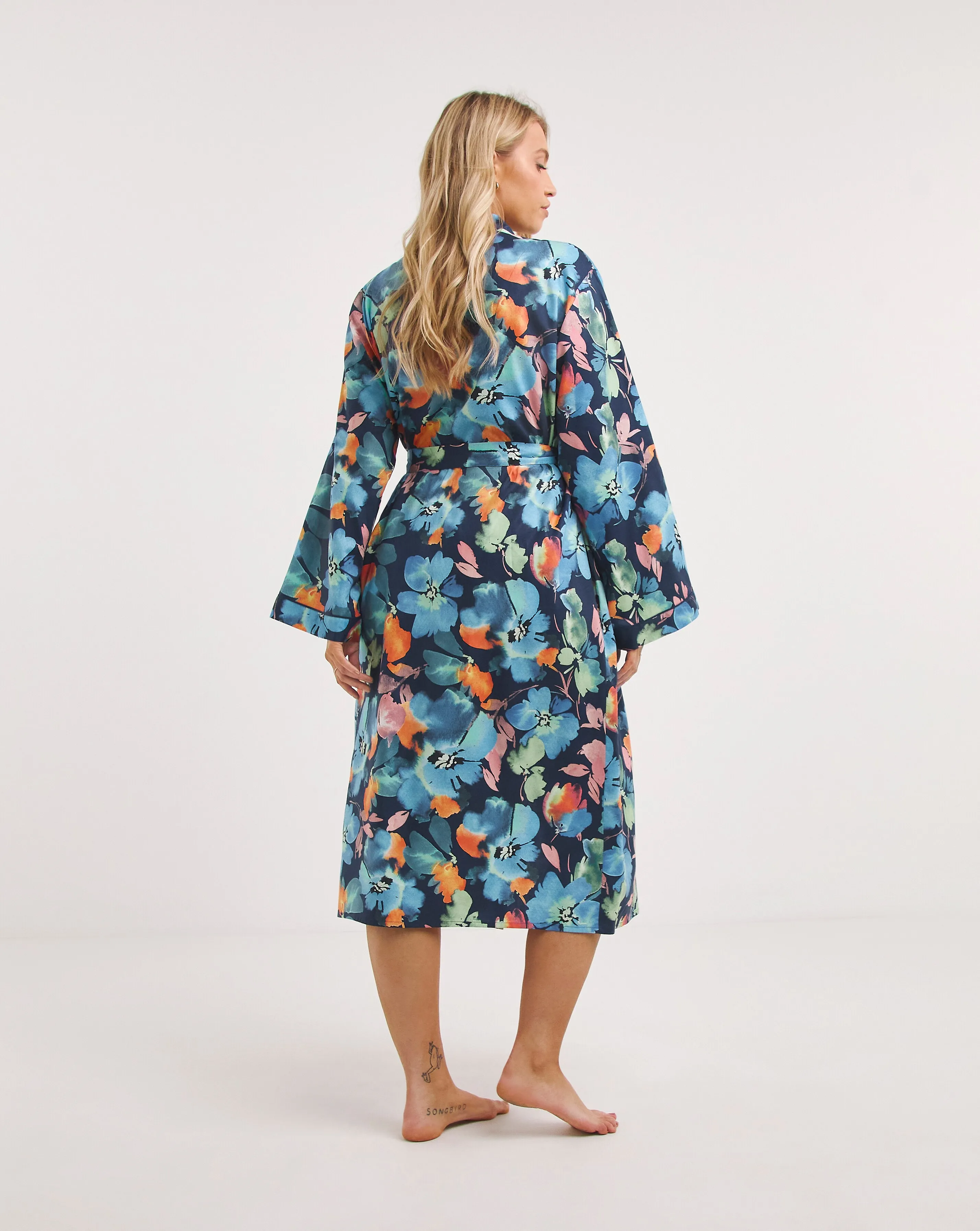 Cyberjammies Floral Print Long Dressing Gown | Simply Be