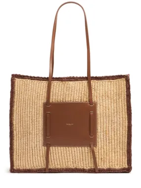 DeMellier   Large Capri raffia effect tote bag 