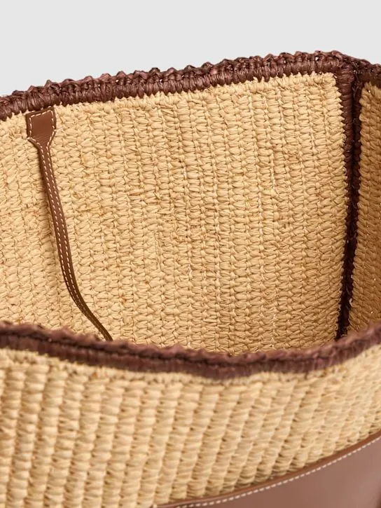 DeMellier   Large Capri raffia effect tote bag 