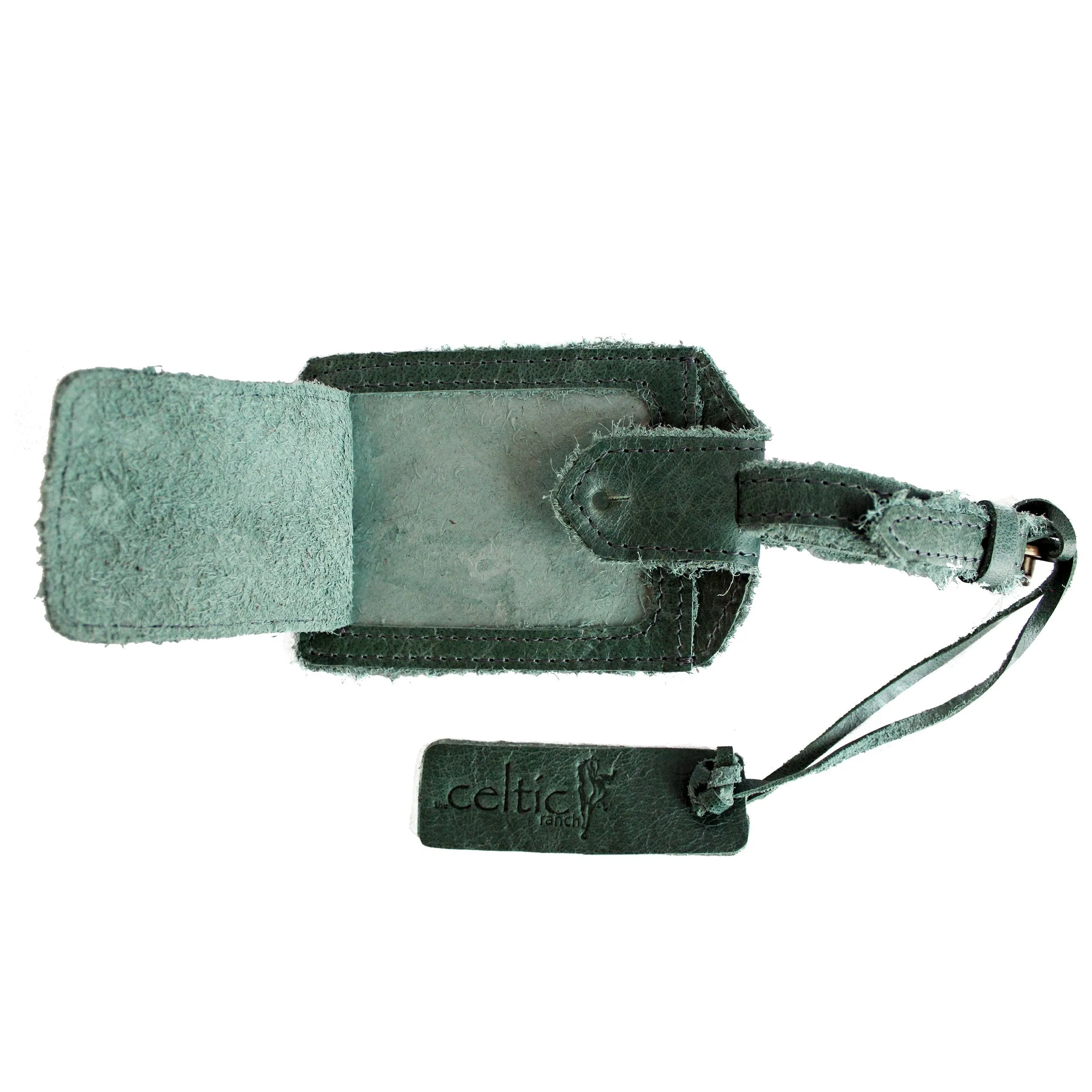 Distressed Leather Luggage Tag