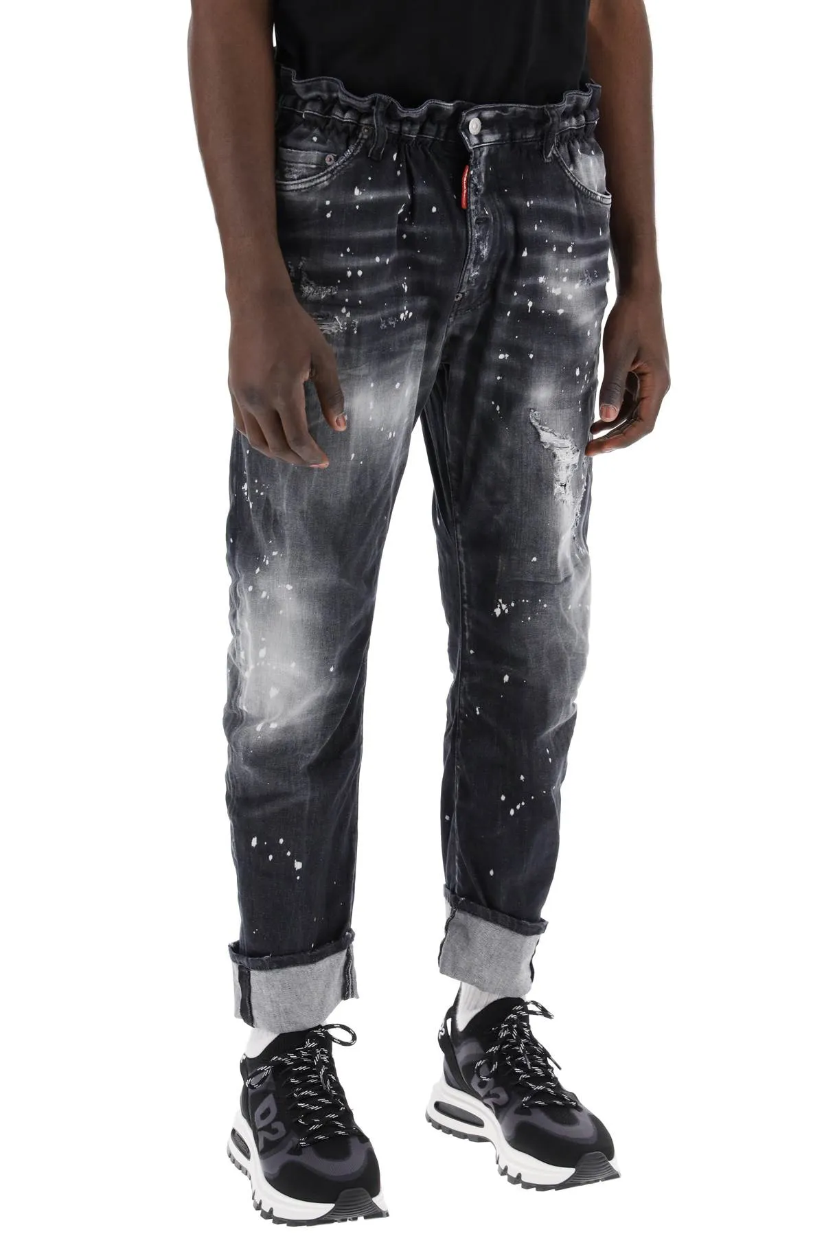 DSQUARED2 Men's Multicolor Distressed Denim Pants for SS24