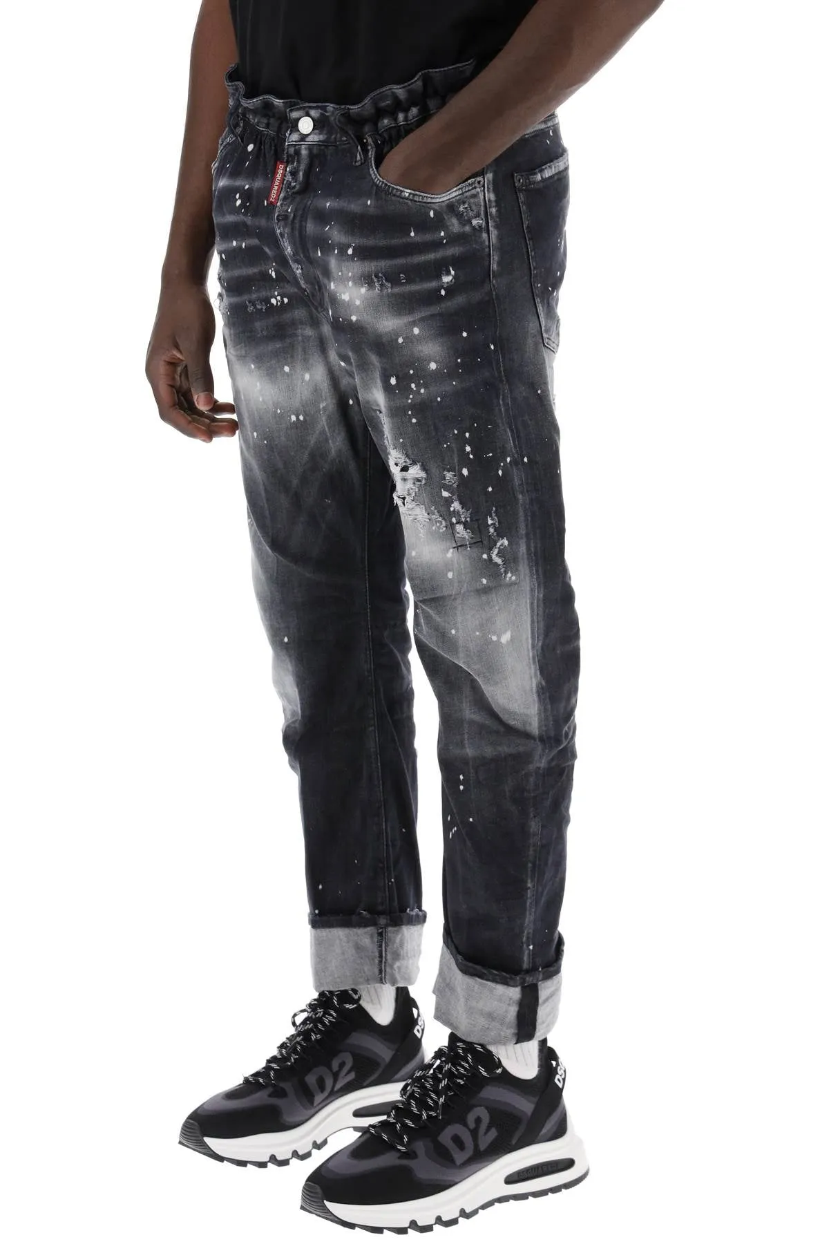 DSQUARED2 Men's Multicolor Distressed Denim Pants for SS24