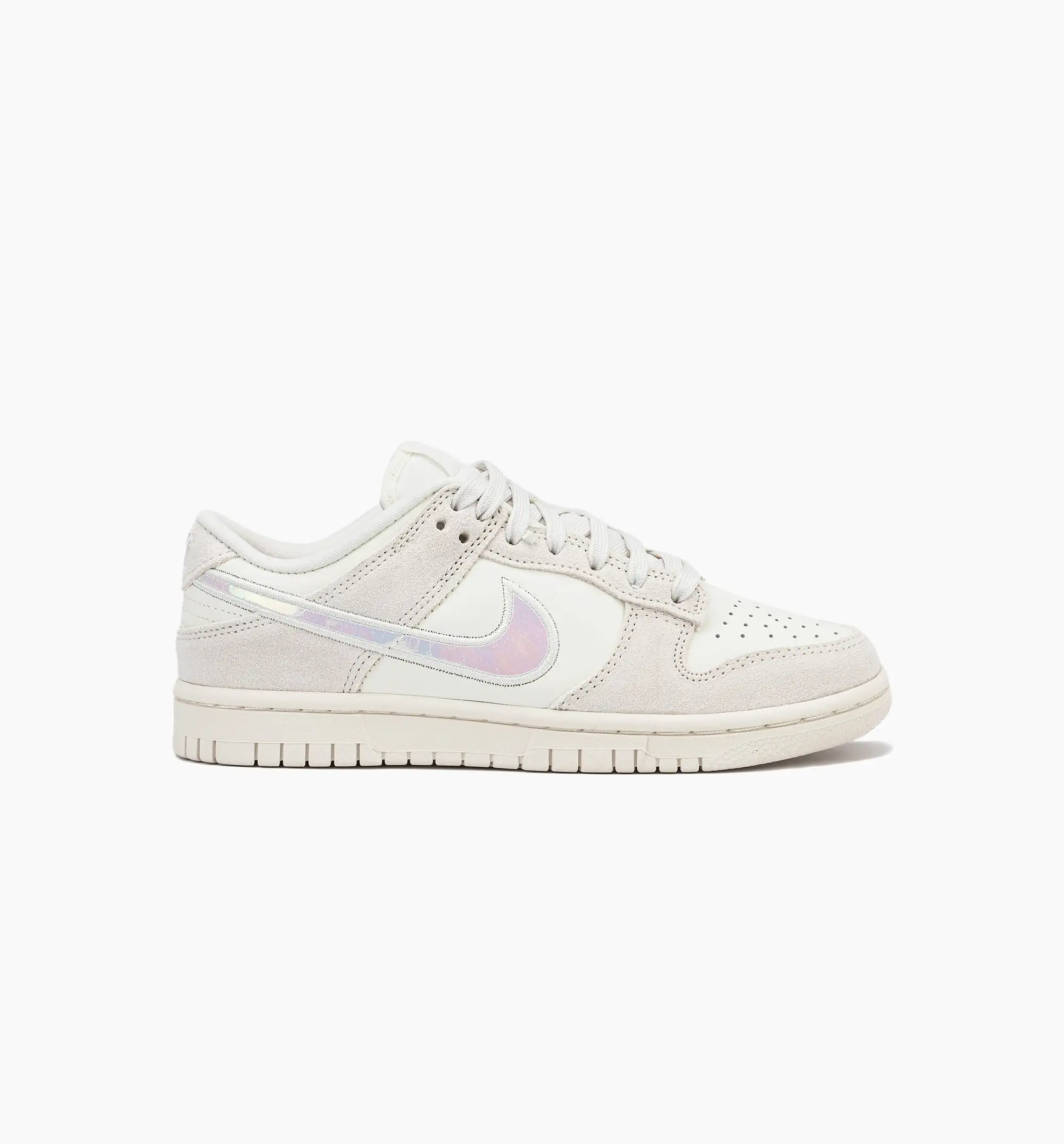 Dunk Low Iridescent Womens Lifestyle Shoe - Sail/Multicolor/Siren Red/Hyper Pink