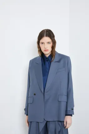 ELYSEE  slate blue - wool microfiber suit jacket