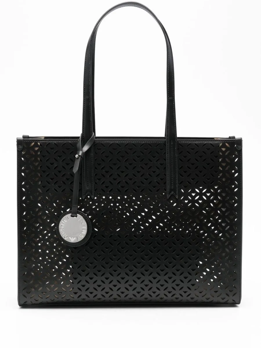 Emporio Armani    Emporio Armani Perforated Medium Tote Bag