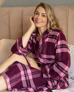 Eve Super Cosy Check Long Dressing Gown