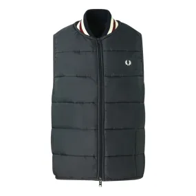 Fred Perry X Lavenham Blue Quilted Gilet Jacket