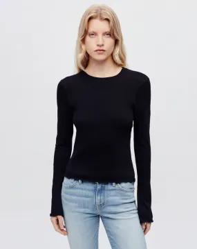 Hanes Crinkle Bell Long Sleeve - Black