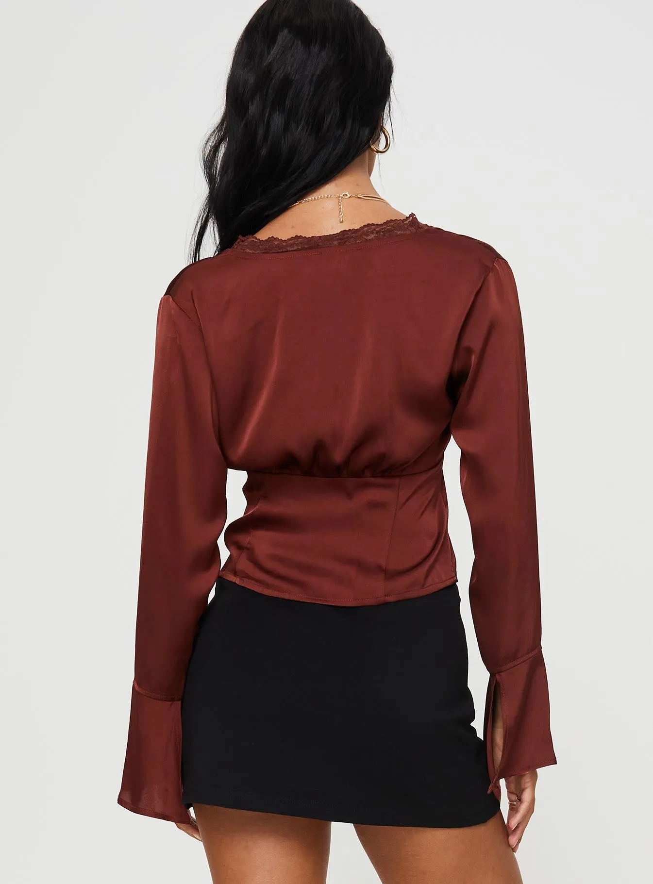 Hunton Long Sleeve Top Brown