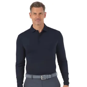 IBKUL Mens Polo Long Sleeve Black