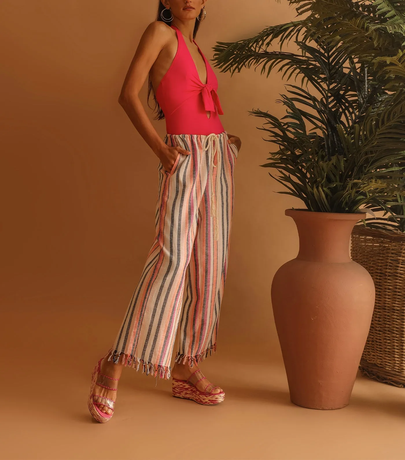 Ingrid Drawstring Pants Multicolor