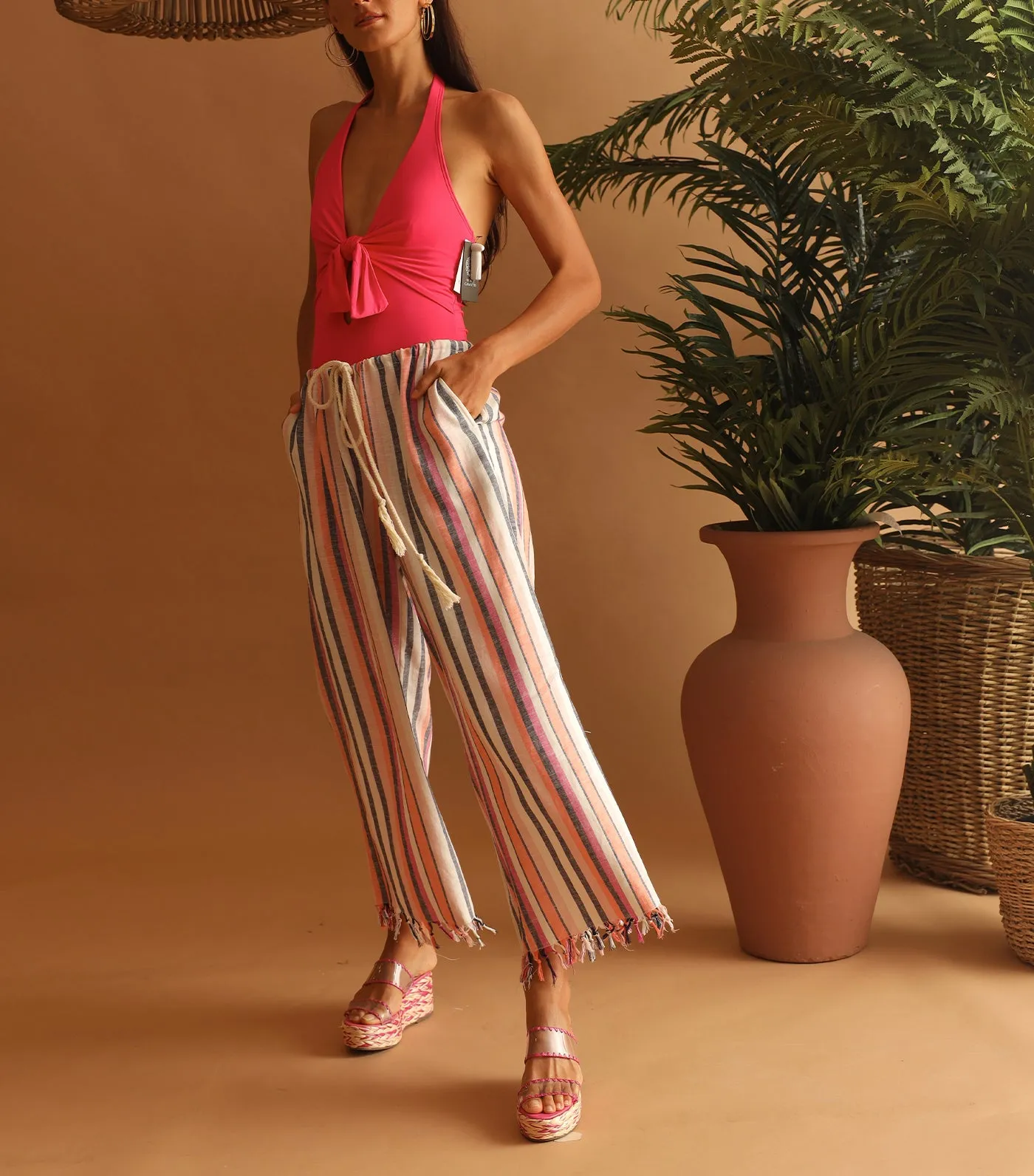 Ingrid Drawstring Pants Multicolor