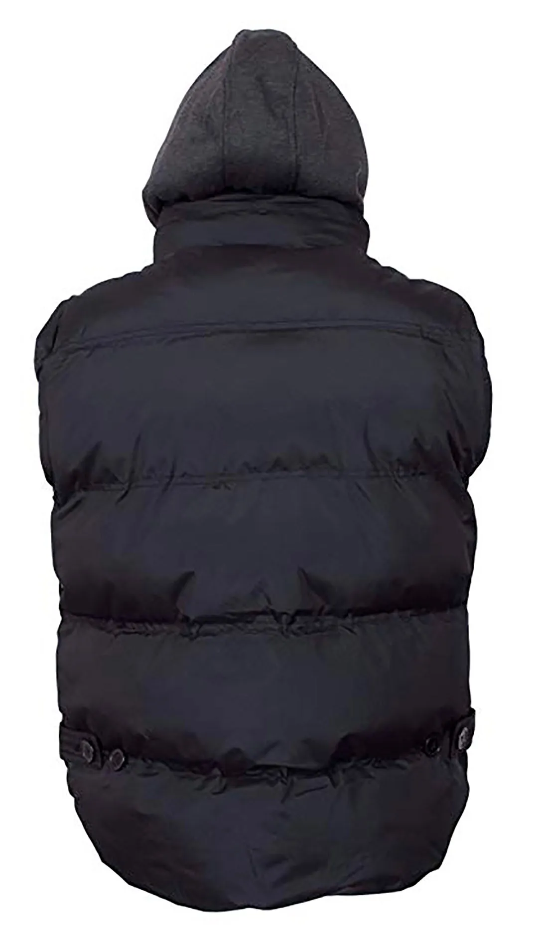 J. Whistler Rocky Mens Bubble Insulated Vest Hood Puffer Jacket Black 5XL