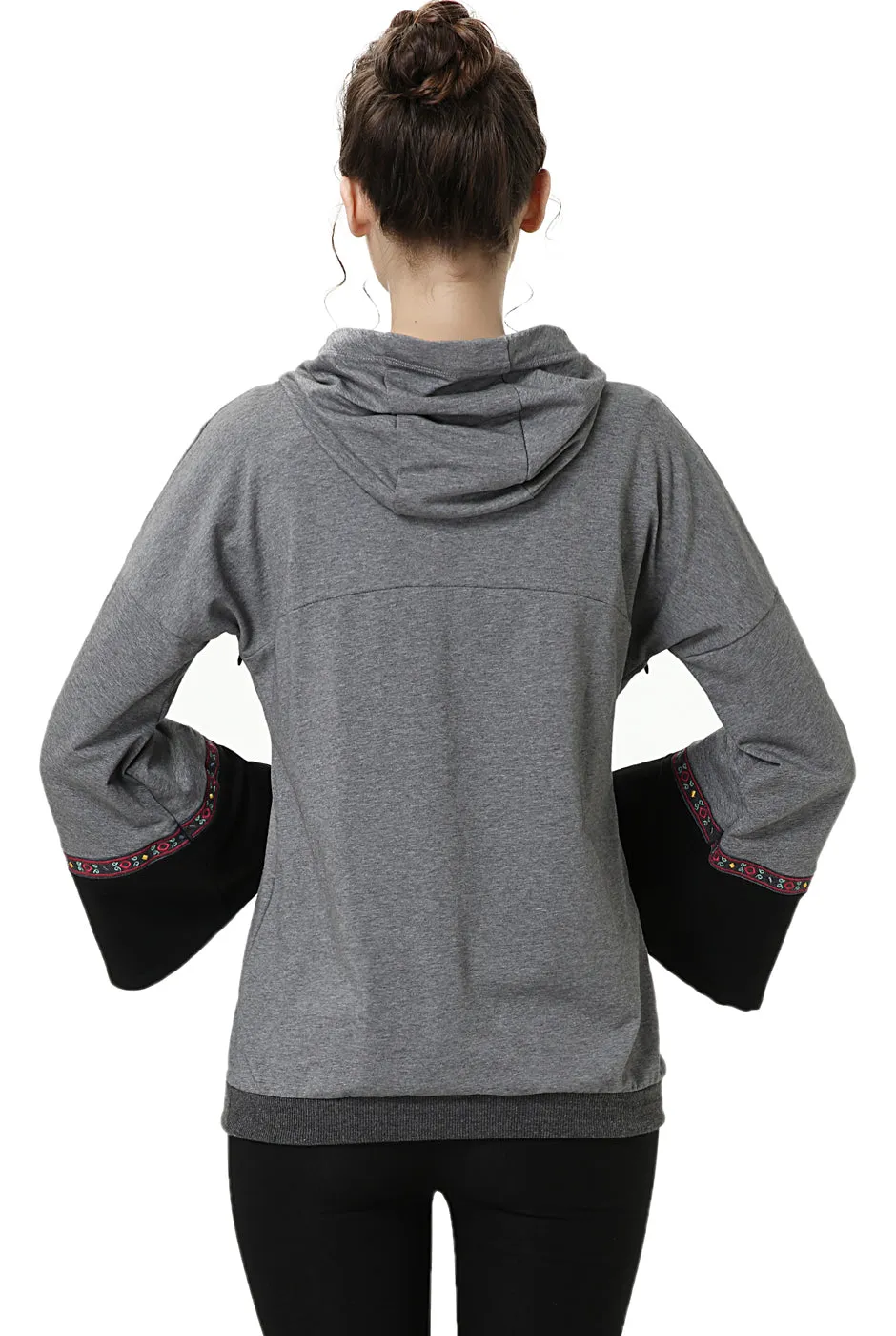 Kimi + Kai Maternity Layla Nursing Embroidery Active Hoodie