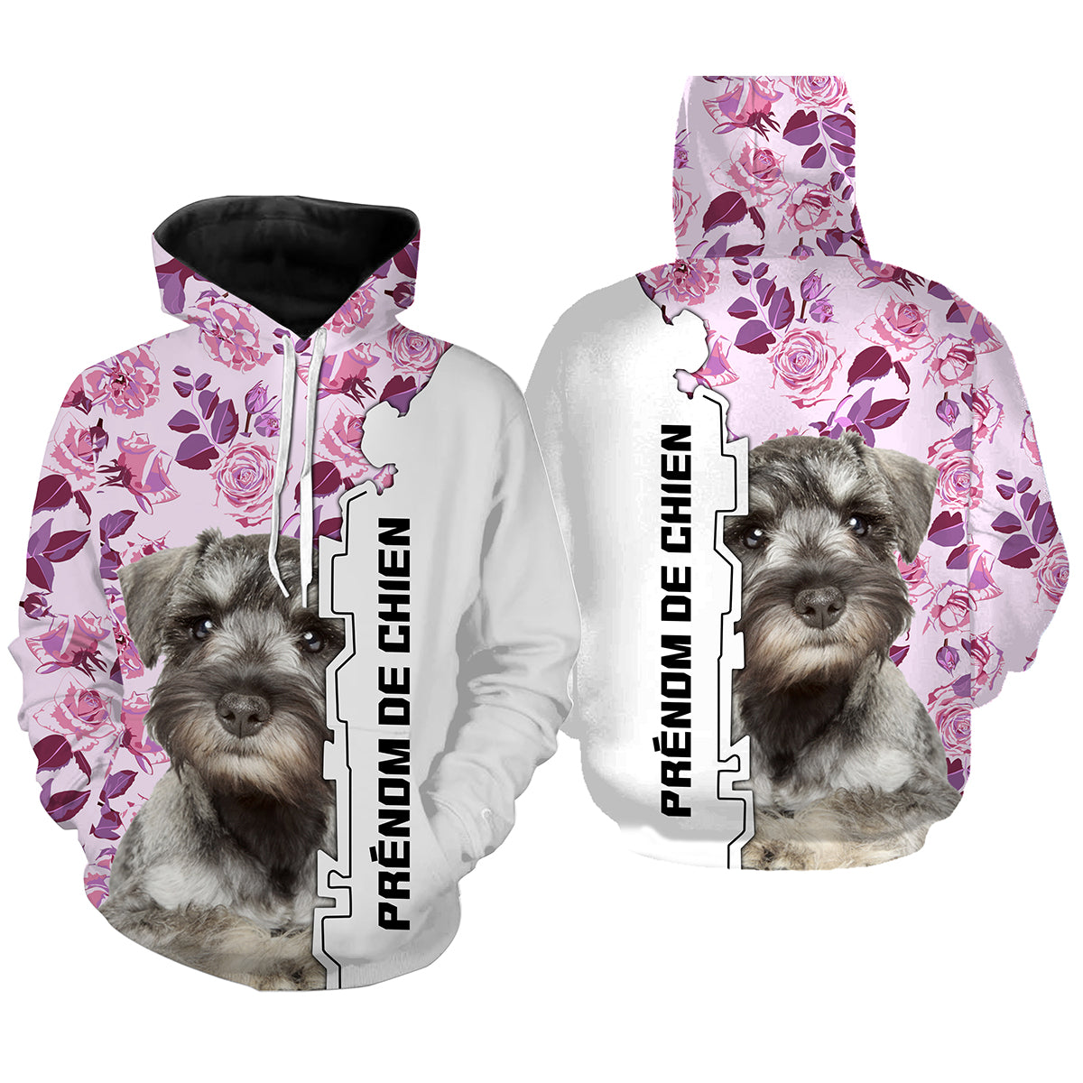 Le Schnauzer Miniature, Schnauzer Nain, Race de Chien d'Origine Allemande, T-shirt, Sweat à Capuche Pour Femme, Cadeau Personnal