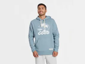 Life is Good Men's Simply True Fleece Hoodie - Vintage Palms