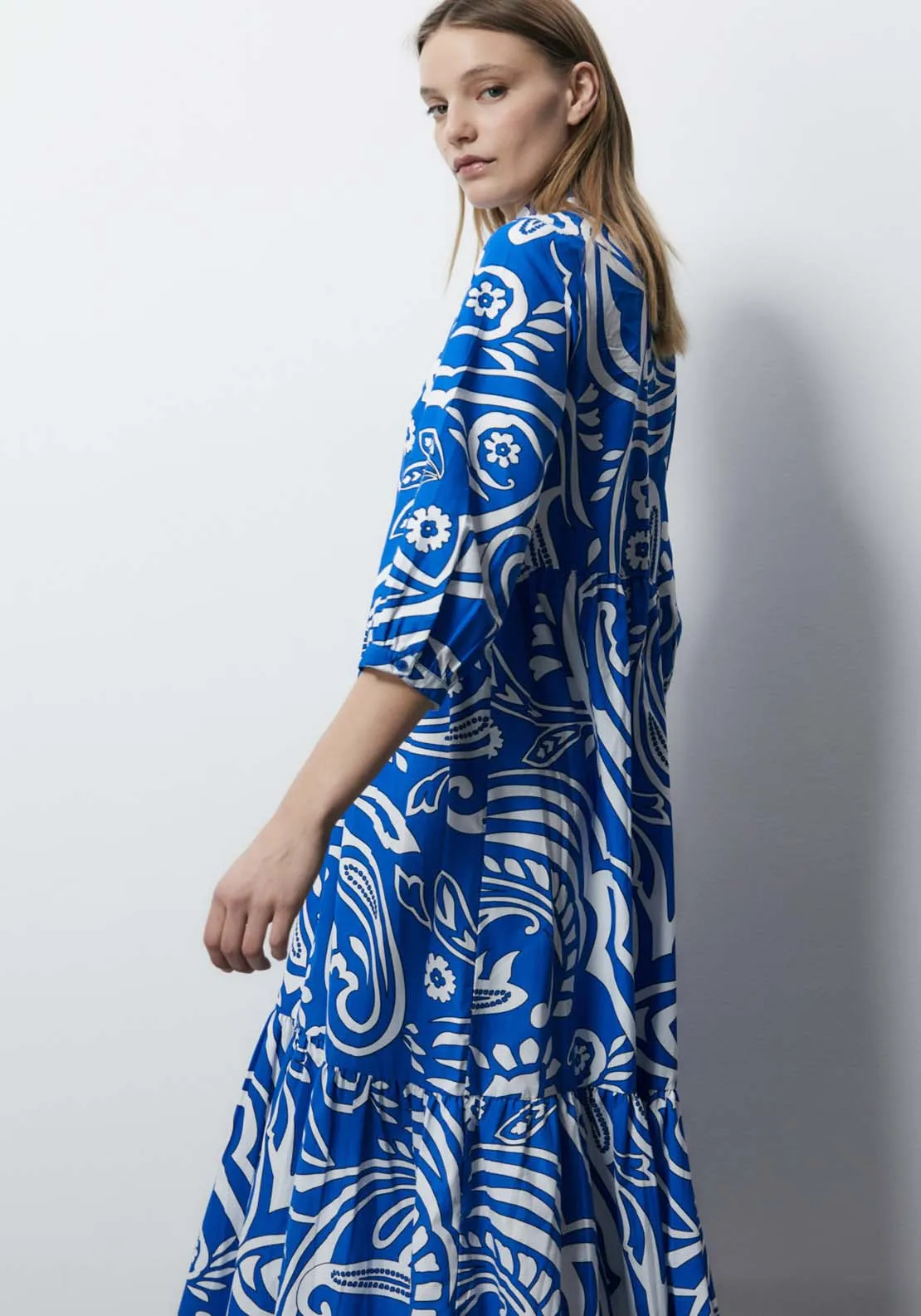 Long Sleeve Printed Dress