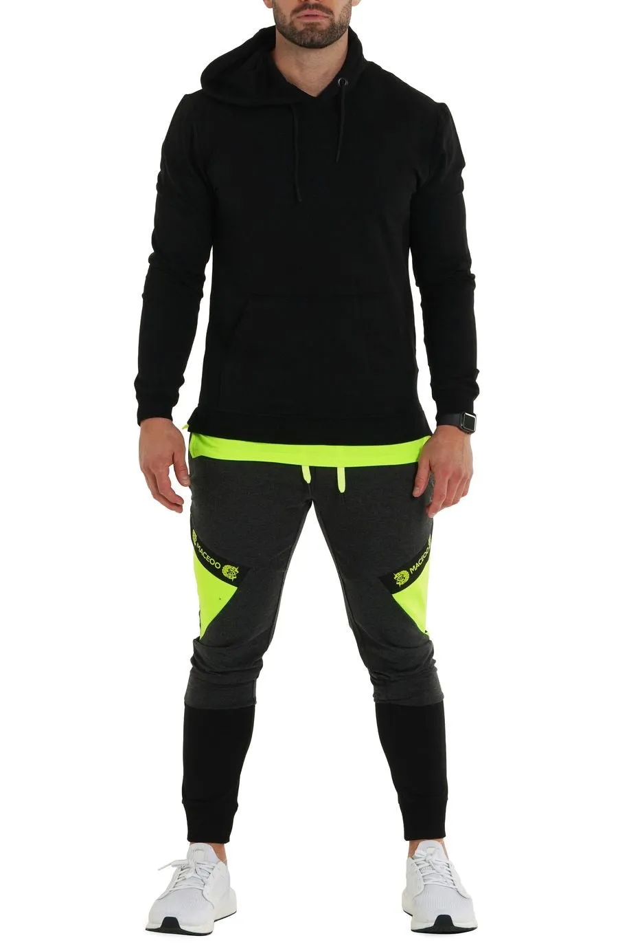 Maceoo hoodie greenband black