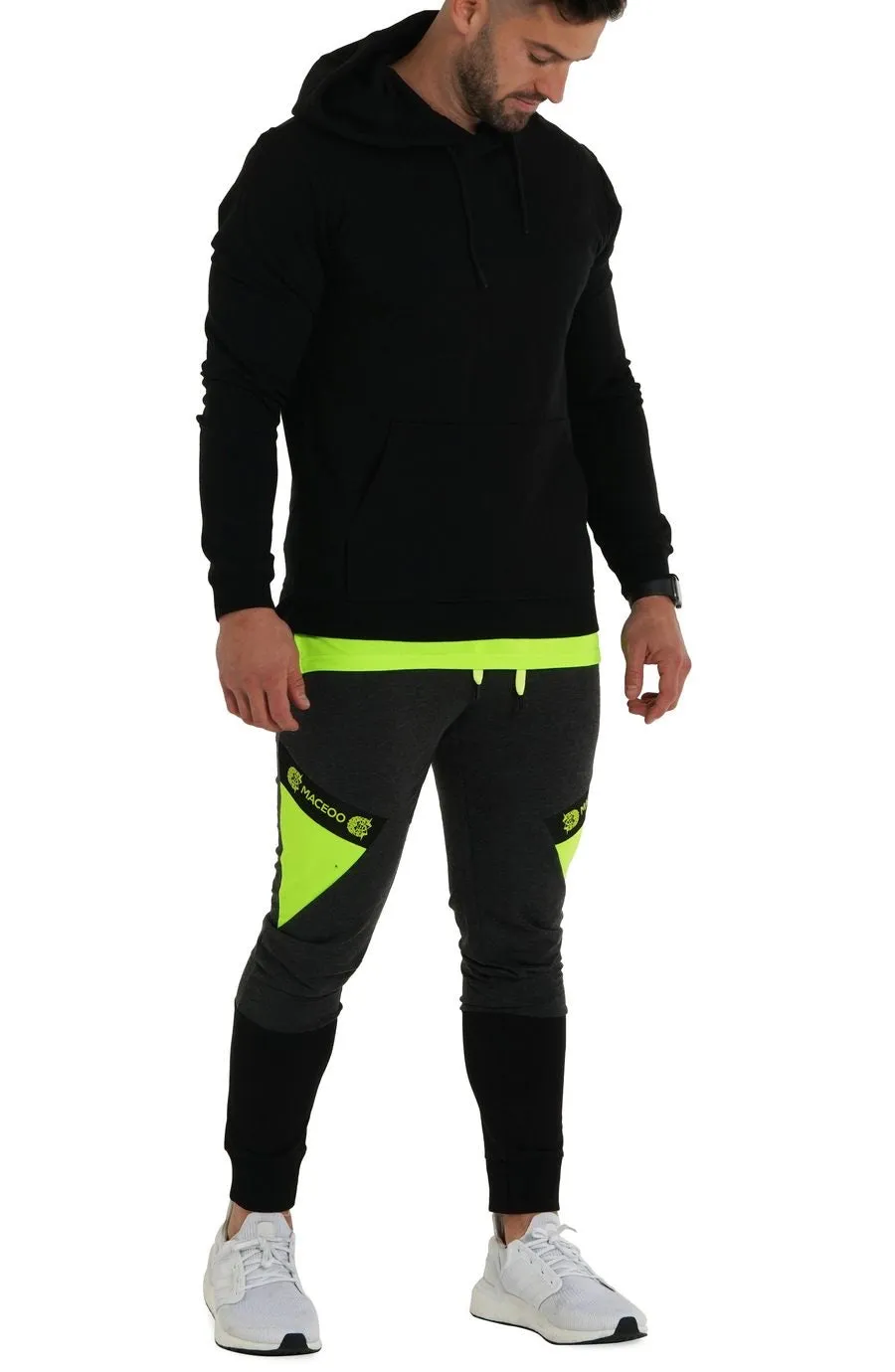 Maceoo hoodie greenband black